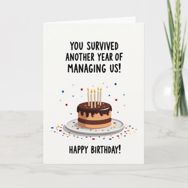 Vibrant Cake Birthday Card (Front)