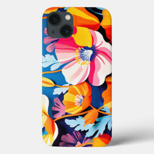 Vibrant California Poppies Flowers iPhone 13 Case