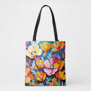 Vibrant California Poppies Flowers Tote Bag