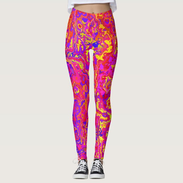 Vibrant Camo Leggings (Front)