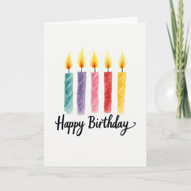 Vibrant Candle Art Card (Front)
