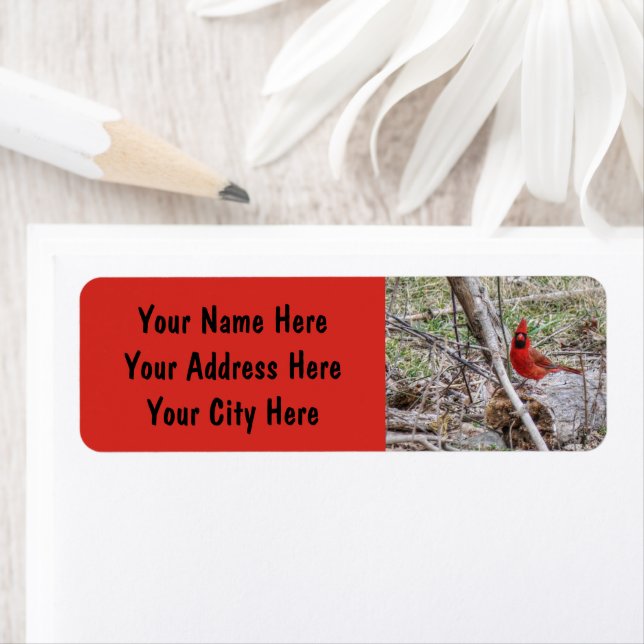 Vibrant Cardinal Return Address Label (Insitu)