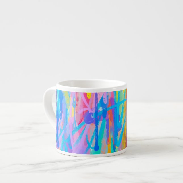 Vibrant Cascade Espresso Cup (Front Left)
