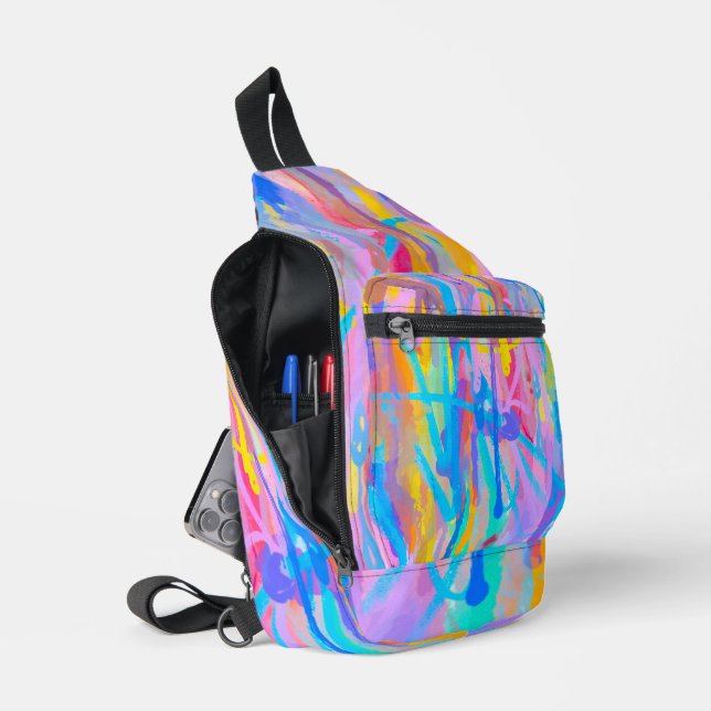 Vibrant Cascade Sling Bag (Open)