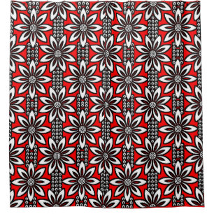 Vibrant Cascades: Modern Shower Curtain Art"