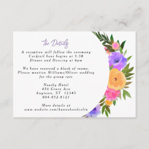 Vibrant Casual Magenta Violet Yellow Enclosure Card