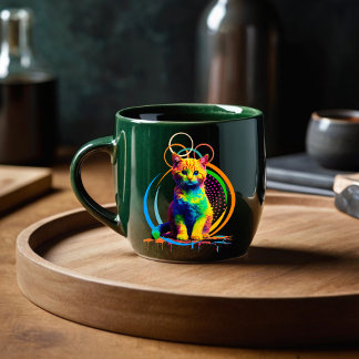 Vibrant Cat Mug: A Splash of Colour for Your Coffe Mug