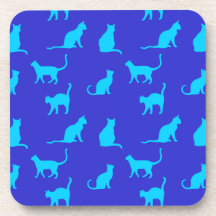 Vibrant Cat Plastic Coasters