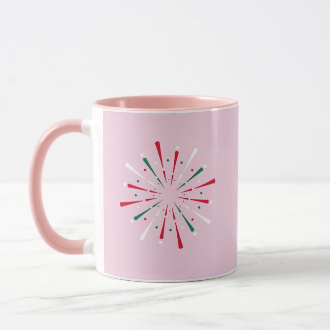 Vibrant Celebration Confetti, Fireworks  Mug (Left)