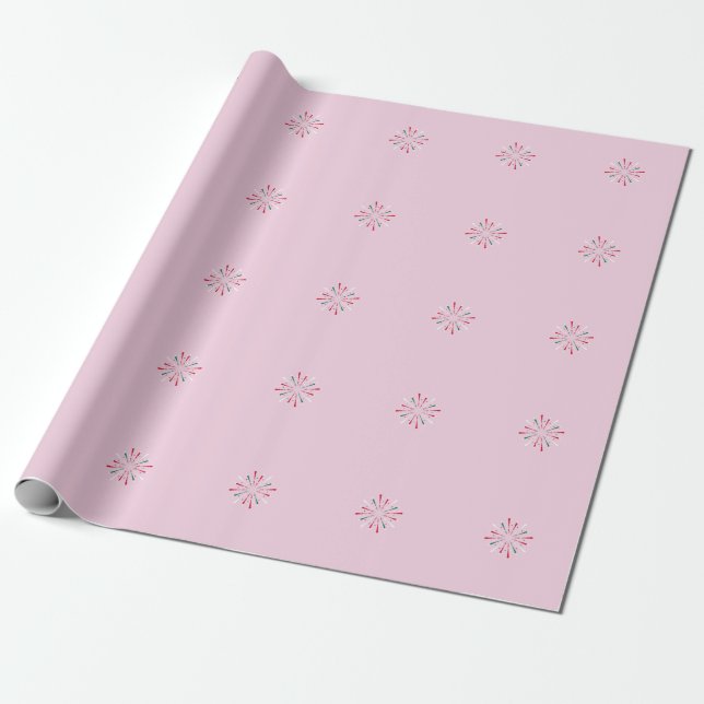 Vibrant Celebration Confetti, Fireworks  Wrapping Paper (Unrolled)