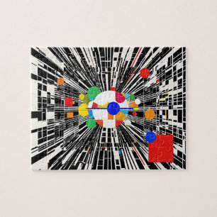 Vibrant Chaos: Abstract Colour Dance Jigsaw Puzzle