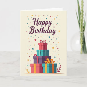 Vibrant Cheerful Birthday Card