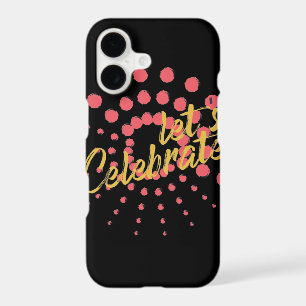 Vibrant, cheerful, fun design of "Let's Celebrate"