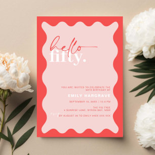 Vibrant Cheers to Fifty 50th Birthday Party Invitation