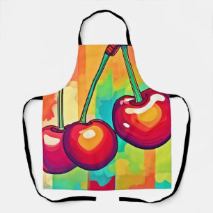 Vibrant Cherry Art Apron