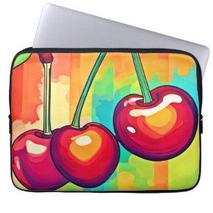 Vibrant Cherry Art Laptop Sleeve