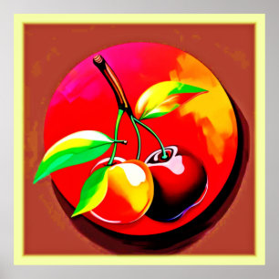 Vibrant Cherry Duo Poster