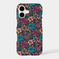 Vibrant Christmas Botanical Fantasy Pattern