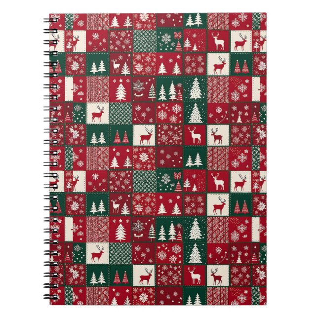 Vibrant Christmas Pattern Notebook (Front)
