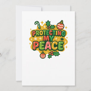 Vibrant Christmas “Protecting My Peace” Faith Holiday Card