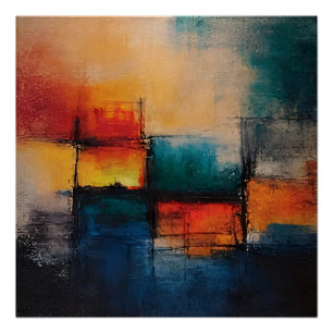 Vibrant Chromatic Blocks Poster