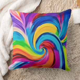 Vibrant Chromatic Dance Cushion