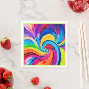 Vibrant Chromatic Dance Napkin