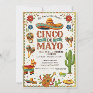 Vibrant Cinco De Mayo Holiday Party Invitation