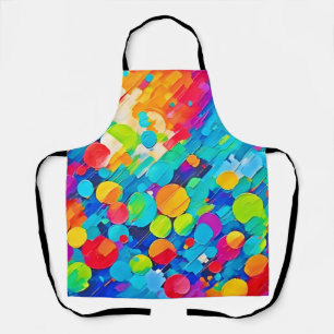Vibrant Circle Dance Art Apron