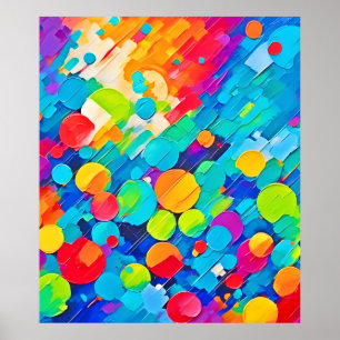 Vibrant Circle Dance Art Poster