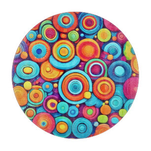 Vibrant Circle Explosion Cutting Board