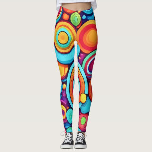 Vibrant Circle Explosion Leggings