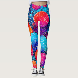 Vibrant Circle Pattern Leggings