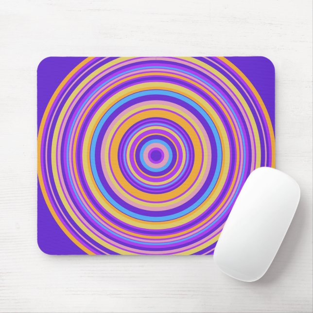Vibrant Circles Mouse Pad (With Mouse)