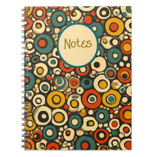 Vibrant Circles Notebook – Bold Retro Colours 