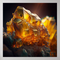 Vibrant Citrine Gemstone, Macro Shot