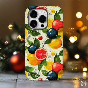 Vibrant Citrus Fruit Phone Case with Bold Colours