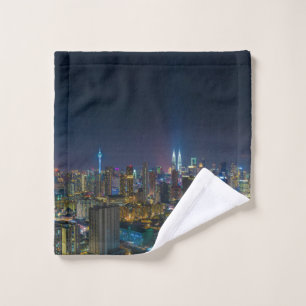 Vibrant Cityscape Photography Bath Towel Set
