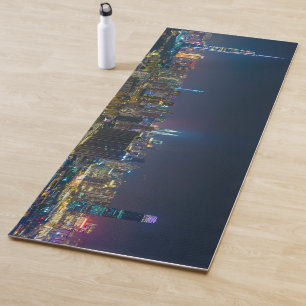 Vibrant Cityscape Photography Yoga Mat