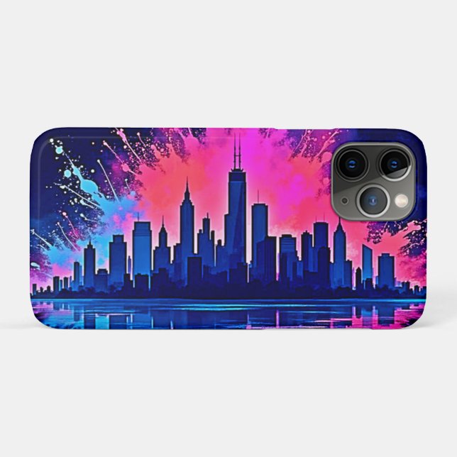 Vibrant Cityscape Splash Art Case-Mate iPhone Case (Back (Horizontal))