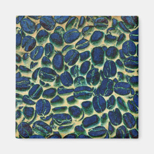 vibrant coffee beans magnet