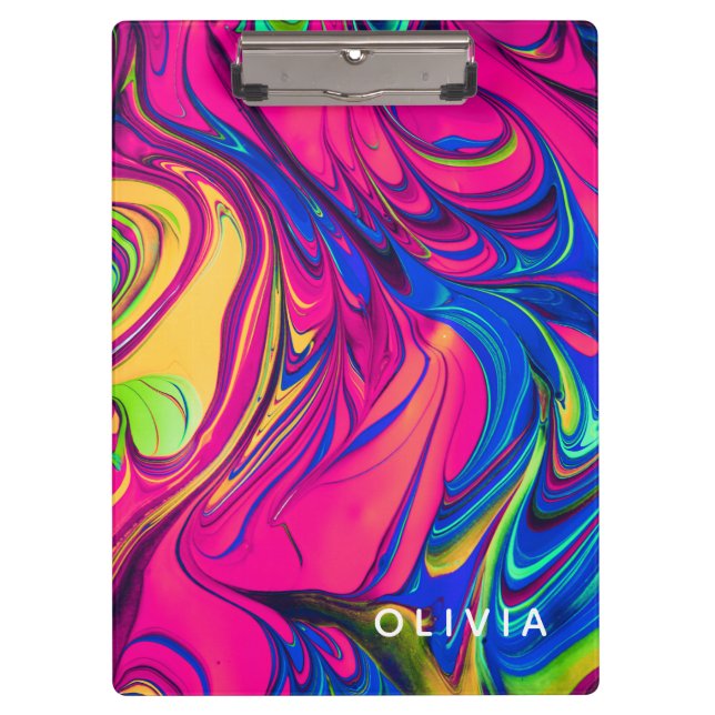 Vibrant Color Aesthetic Pattern Clipboard (Front)