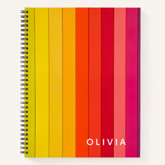 Vibrant Color Aesthetic Pattern Notebook