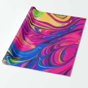 Vibrant Color Aesthetic Pattern Wrapping Paper