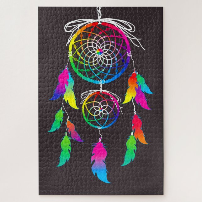 Vibrant color dream catcher jigsaw puzzle (Vertical)
