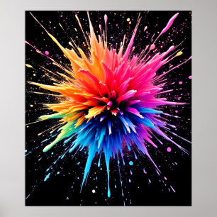 Vibrant Color Explosion Design Poster