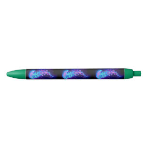 Vibrant Color Glowing Jellyfish Black Ink Pen