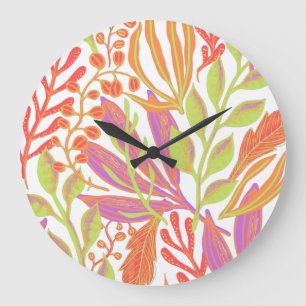 Vibrant color print large clock