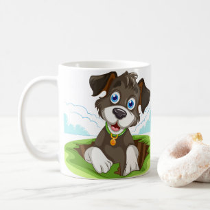 Vibrant Colorful Dog Art, For Dog Lovers Featuring Coffee Mug