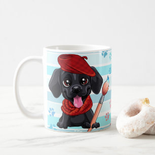 Vibrant Colorful Dog Art Mug • Bright Pop Art Styl